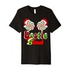 Bestie Claus Couples Peppermint Candy Cane Christmas Plaid Premium T-Shirt