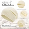 HAMUNI Wool Slouchy Beanie for Women,Soft Warm Beanies Hats- Lightweight