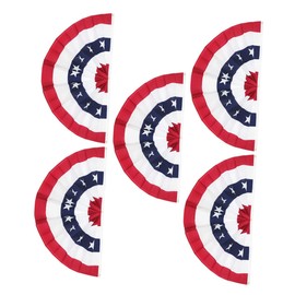KONTONTY Pcs Flag Banner Skirt Fan Shape American Flag Bunting Decor for Outdoor Celebrations