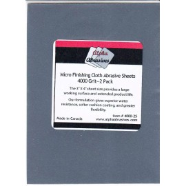 Alpha Abrasives APA04000-2S Alpha Abrasives Micro Finishing Cloth Abrasive Sheets - 4000 grit
