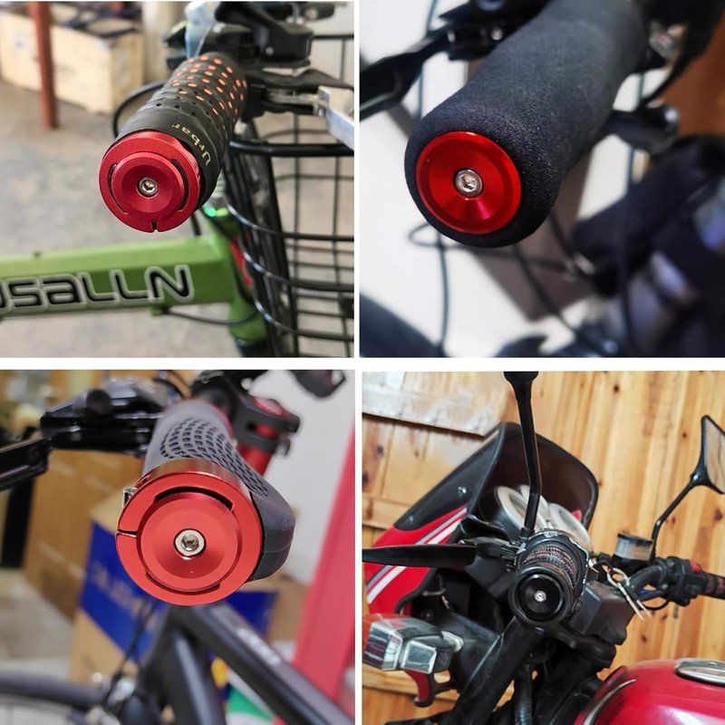 2PCS Handlebar End Caps - Bike Bar Ends with Tool