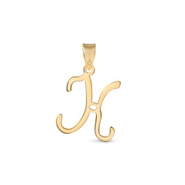 Amberta Italian 9ct Gold Initial Pendant for Women Men | Real Gold Letter Pendant | Solid Gold Pendant without Chain | 9ct Gold Pendant Only: Letter K Pendant Gold