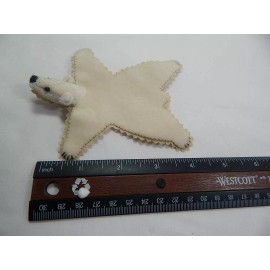 World of Miniature Bear 5"x4" Plush Rug White #669WH Collectible Miniature