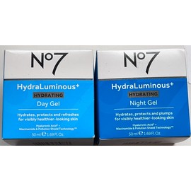 No7 HYDRA LUMINOUS HYDRATING #1 DAY GEL + #1 NIGHT  =#2  PROTECTS AND REFRESHES