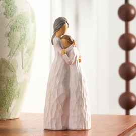 NAN ZAI NAN FANG Mother Daughter Figurine for Mom Resin Hand Painted Sculpture Birthday Valentines Christmas Mothers Day Heartfelt Gifts for Daughter Mom Mother-in-Law
