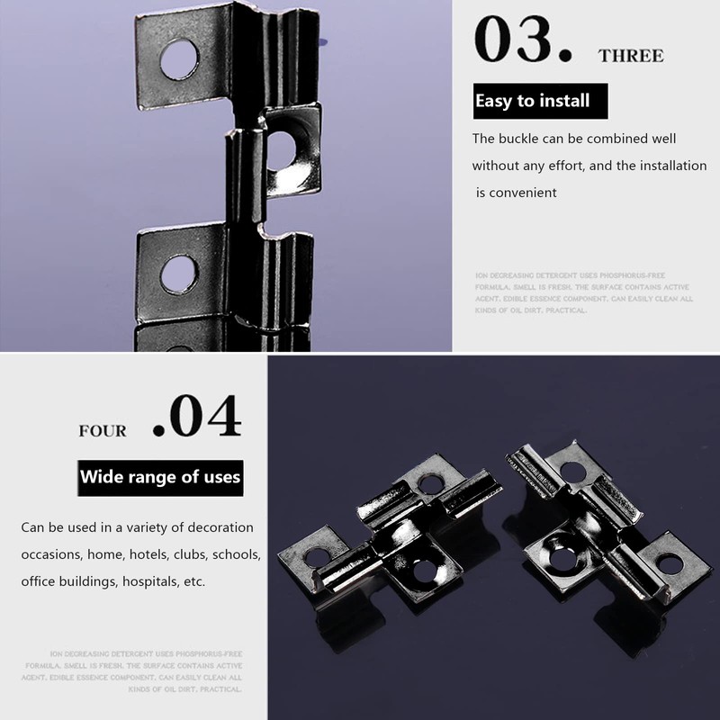 100Pcs Composite Decking Clips,Hidden Fixing Fasteners Metal Clips Anticorrosive Decorative