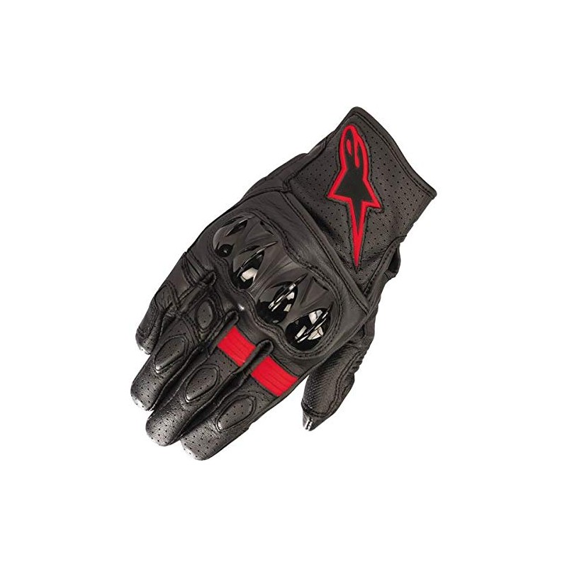 Alpinestars Men's Celer v2 Leather Motorcycle Short-Cuff Glove, Black/Red, Extra