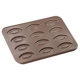 Gobel Non-Stick 12 Hole Boat-Shaped Mould Baking Tin 12 x 9