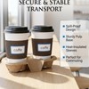 2 Cup Disposable Coffee Trays,Pulp Fiber Cup Holder Commercial Compostable