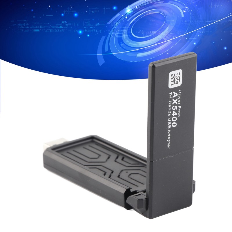 WiFi 6E Network Adapter 5400Mbps USB Network Card with Triple