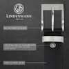 Mens leather belt / Mens belt LINDENMANN, XXL, black, 3934,