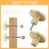 Gelewuld Round Cabinet Knobs, 6 Pcs Drawer Knobs, Kitchen Gold