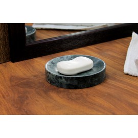 KLEO Natural Stone Soap Dish Soap Holder Bath Accessories for Bathroom, Tub or Wash Basin Accessories (Green)