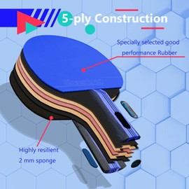 Senston Ping-Pong Paddles Table Tennis Paddle for Entertainment or Competition - Ping-Pong Paddle Set with Advanced Speed, Control and Spin