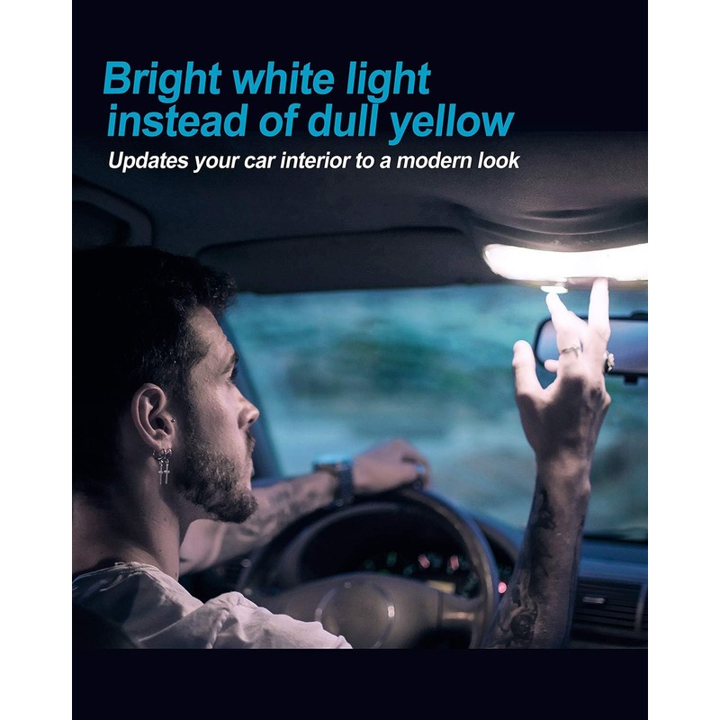 Yorkim 194 LED Bulbs White 6000k Super Bright 5th Generation,