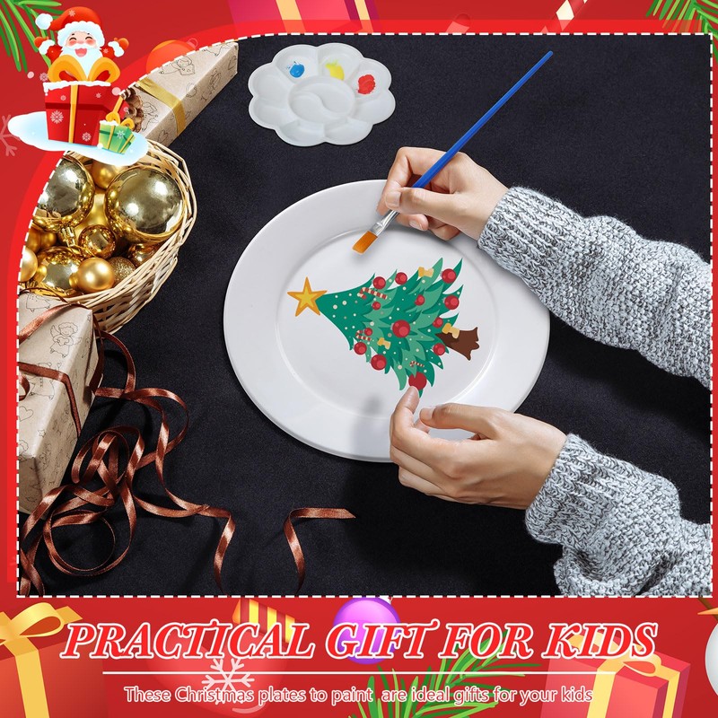 Affrolling Paint Your Own Porcelain Plates Ceramic Painting Kit Included