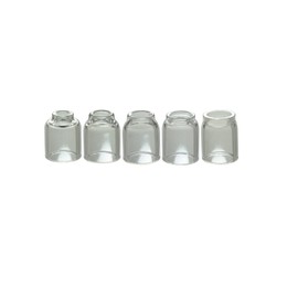 RIVERWELD Glass TIG Cups #4 (1/4") #5 (5/16") #6 (3/8") #7 (7/16") #8 (1/2") Clear Quartz Nozzle Gas Saver Assorted Size for SR WP 9 17 18 20 25 26 TIG Welding Torch 5pcs