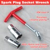 LEONTOOL Universal Joint Spark Plug Socket Wrench T-Handle Spark Plug