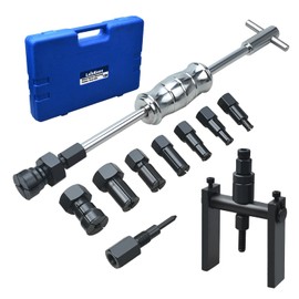 LainKeen 12pcs Motorcycle Blind Inner Bearing Puller Tool Kit, Motorcycle Slide Hammer Pilot Insert Inner Internal Bearing Removal Tool Set 8-25MM