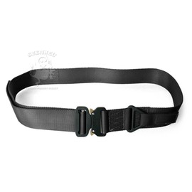 Alpha Label Shenkel Cobra Type Metal Buckle Riger Belt Width Approx. 1.8 inches (45 mm) (BK Black) One Touch Tactical Belt CQB Rappelling Military Survival Game, BK Black Black