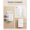 LENCENT Multicontacto Pared de 2 a 3 Clavijas, Extensor de