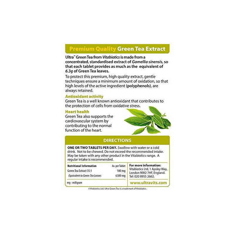 Vitabiotics Ultra Vitabiotics Ultra Green Tea - 30 Tablets