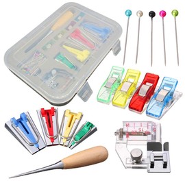 Tape Maker Set DIY Tool 6mm 12mm 18mm 25mm for Multifunction Fabric Bias DIY Sewing Quilting Bias Binding Maker Sewing Machine Accessories Widely Used in Various Leather Crafts, Tailor Waste