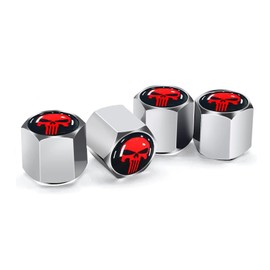 4pcs Skull Tyre Valve Caps,Tire Wheel Valves Cap Dust Stem Cover be suitable for Car SUV Bicycle Motocycle Truck