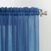 No. 918 Erica Crushed Sheer Voile Ascot Beaded Curtain Valance,