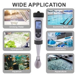 TDS Temperature S.G Measuring Device for Salt Content - Digital LCD Display for Precise Water Tests