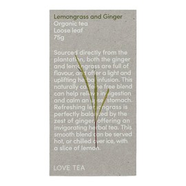 Love Tea Lemongrass & Ginger Loose Leaf Tea, 75g