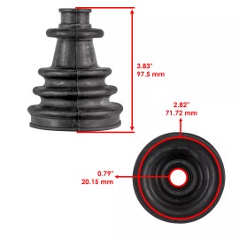 Caltric Front Axle Outer CV Boot Kit for Polaris Ranger 500 2X4 4X4 6X6 2004-2007