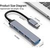 Hub USB C 3.0 a USB adaptador múltiple de 4