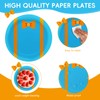 48PCS Orange Blue English Teacher Birthday Party Paper Plates Supplies