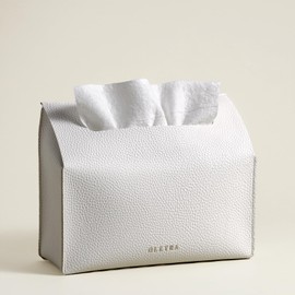 OLETHA Hand Towels Box Cover Aesthetic Holder Compatible with Kleenex Disposable Hand Towels - Bottom Covered & 3-Way Mounting Design - White