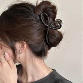 Aurakoi Hair Clip, 4.3 inches (11 cm), Securely Clip, Hair Clip, Hair Accessory, Hair Arrangement, Bath, Simple, Office, Women's, Adults, Korean Style, Cute, Hair Ornament, PC Resin, Lightweight