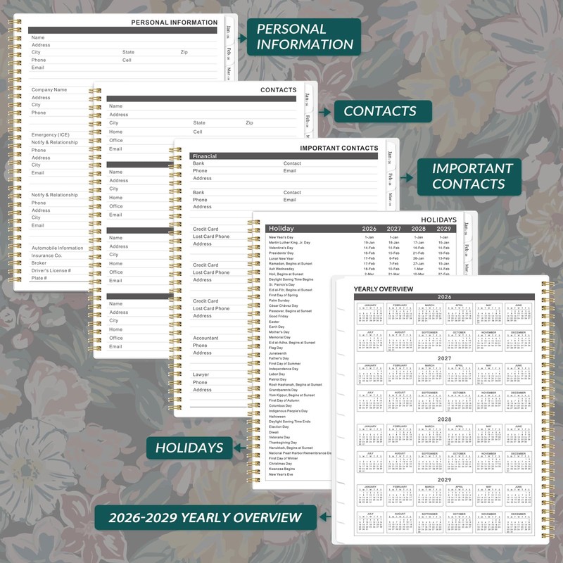 Monthly Planner 2026-2028 - 3 Year Planner/Calendar 2026-2028, JAN 2026