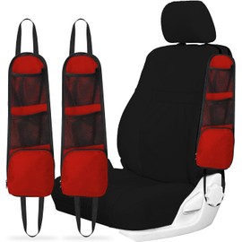 2 organizadores de almacenamiento lateral para asiento de coche, bolsillo lateral para asiento de automóvil, bolsa colgante de almacenamiento para