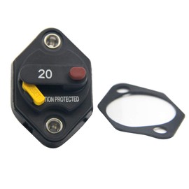RKURCK 12V-32V DC 20A Circuit Breaker Fuse Inverter Fuse holder with Manual Reset Button for Auto Truck RV Marine Trailer Waterproof