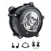 Motorcycle Air Cleaner Skull Style Air Filter Intake Kit Fit
