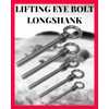 M8 x 80mm Lifting Long Eye Bolt Longshank with Full