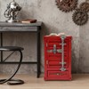 RocoReny 3-Tier Small Industrial Metal Container Side Table with Drawers,