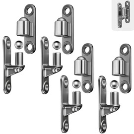 304 Stainless Steel Gate Hinges 5/8" Heavy Duty Door Hinges 600LB Capacity No Squeaking for Wall Mount Hinges for Farm Gates & Wooden Fences, 4 Pack