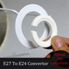 Cheeroyal 10 Pcs Plastic Lamp Shade Ring Converter,E27 to E14