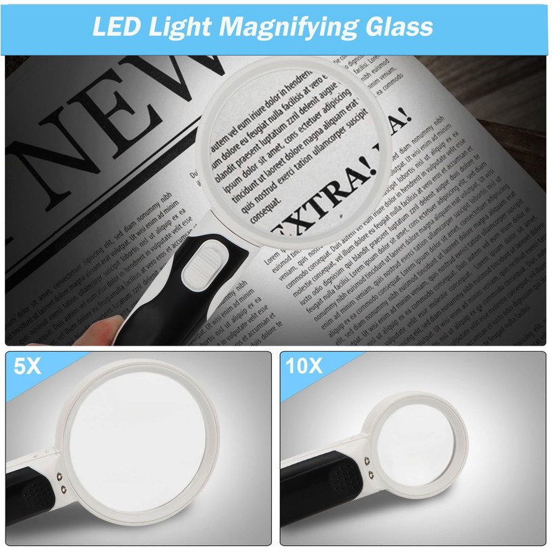 Rongon Magnifying Glass with Light Illuminated Lighted Magnifier for Macular