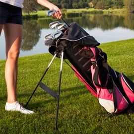 Golf Bag Stand Legs - PU Leather 1 Pieces Golf Stand Bag Leg Strap | Club Bag Accessories, Golf Bag Stand Attachment for Women, Men, Adult