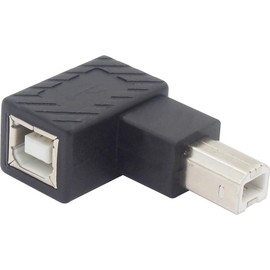 Audio Fan USB Converter Connector USB 2.0 Right Angle C B Type USB-B Male to USB-B (Female) Converter Adapter