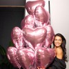 wrovitik 20 pcs 18inch Pink Heart Balloons, Heart shaped Balloons