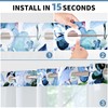 QiyI No Hook Shower Curtain with Snap in Fabric Liner,