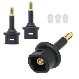 GELRHONR 3 Pack 3.5mm Mini Toslink Female to Jack Digital Adapter Digital Fiber Audio Coupler